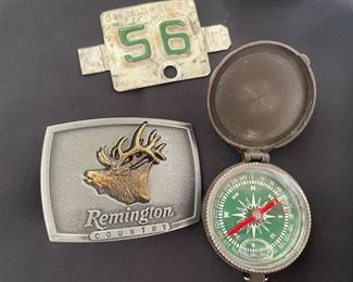 Remington Country Belt Buckle, Compass