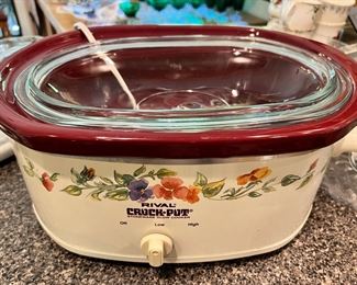 Rival Crock Pot with Floral Design