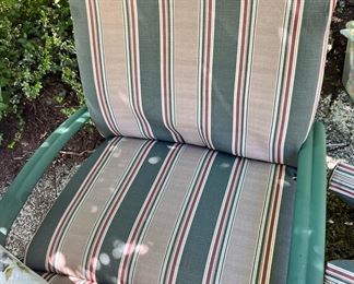 Green Aluminum Patio Chair with Cushion