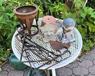 Assortment of Garden Decor, Plant Hangers