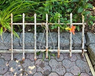 White Victorian Iron Gate Panel