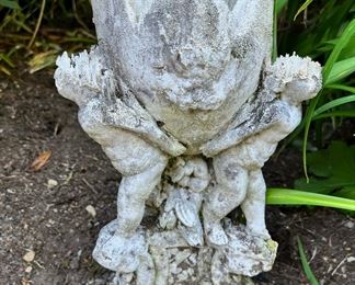 Cherub Themed Concrete Statue