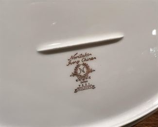 Noritake Gold Ivy Platter and Dinner Plate - 7531