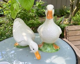 Pair of Ceramic Duck Statues