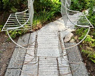 White Painted Iron Plant Stand