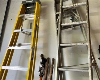 Assortment of Ladders, Keller Fiberglass Ladder