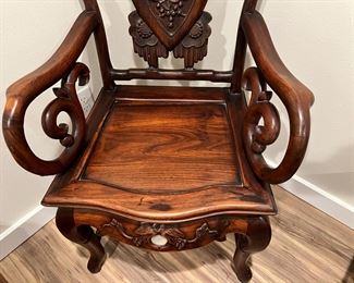 Ornately Carved Chippendale Arm Chair