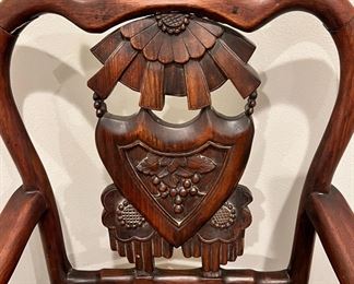 Ornately Carved Chippendale Arm Chair