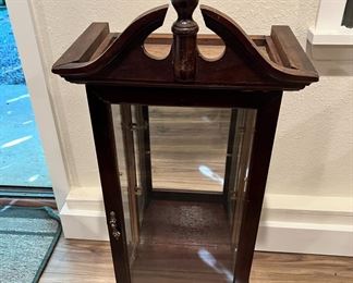 Wooden Wall Hanging Curio Cabinet