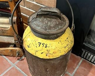 Galvanized Metal Milk Can