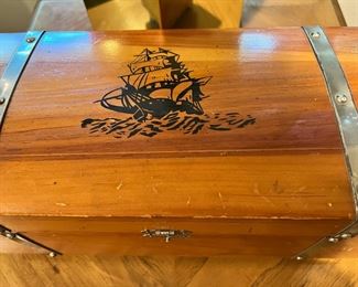 Sailboat Themed Cedar Chest Box