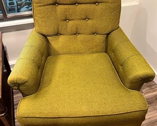 Pair of Green Upholstered Woodmark Originals Arm Chairs
