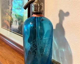 Blue Seltzer Bottle
