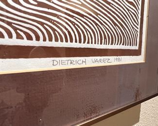 1979 Hawaiian Wood Block Print by Dietrich Varez