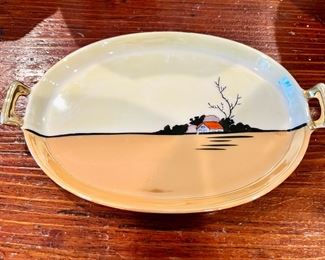 Nippon Hand Painted Tray with Landscape Design