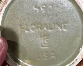 Floraline Pottery Vase - 492 - Made in USA