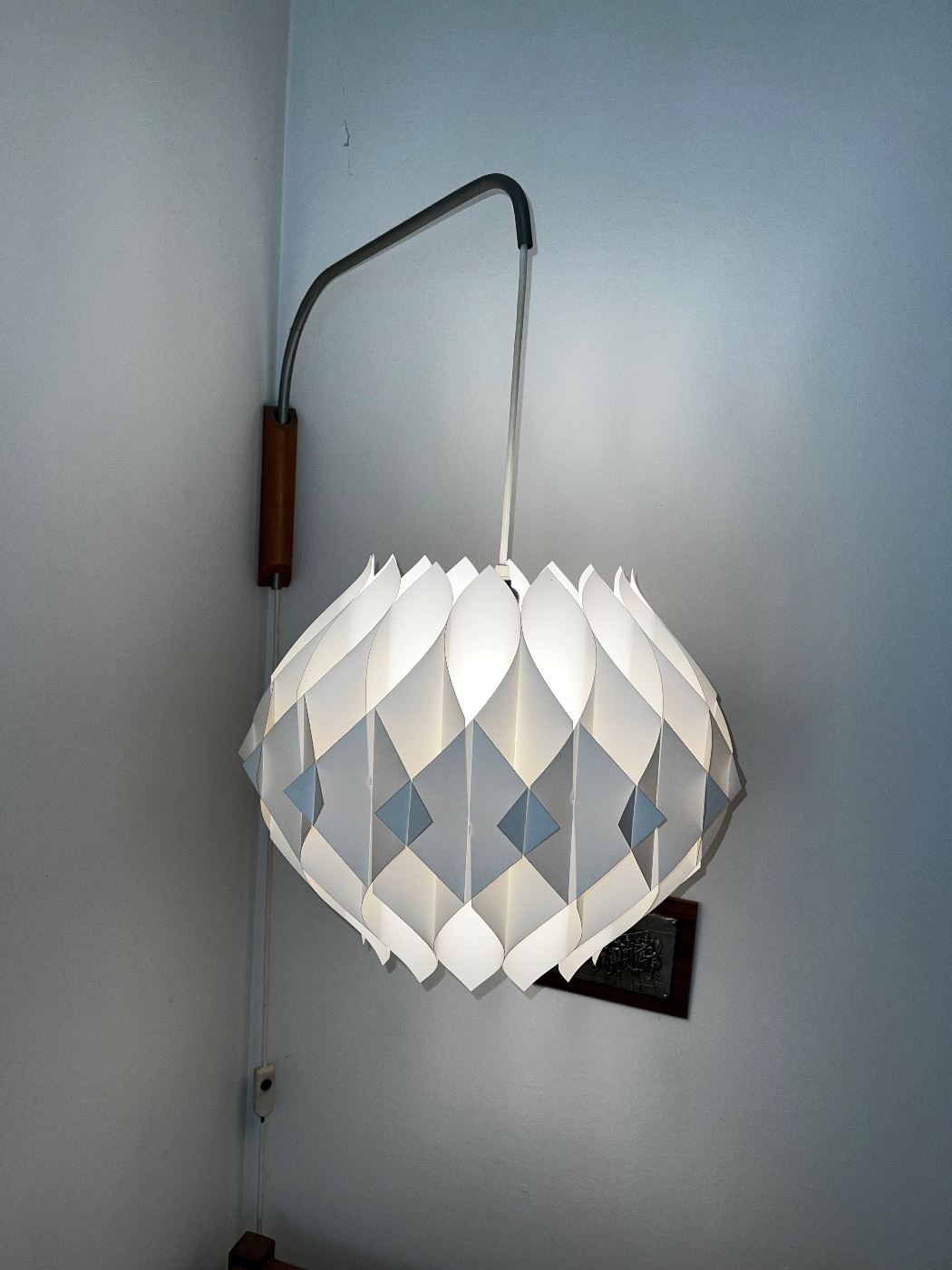 Mid Century Modern Butterfly hanging lamp if not by Lars Schioler for Hoyrup- definitely in the style of. 