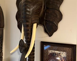 Wooden Hand Carved Elephant 