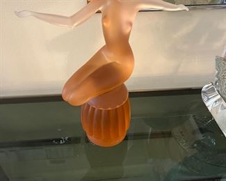 Art Glass Signed Figural Sculpture 