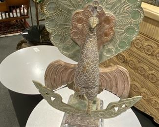 Peacock with Lucite Base 