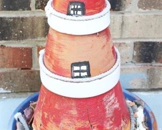 22 - Pottery Lighthouse (As is/Heavy wear) 16" tall
