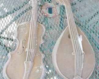 26 - Pair of Mid Century Metal Wall Hangings 18" tall
