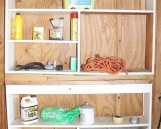 45 - Wood Shelf with Contents 58" x 78" x 60"
