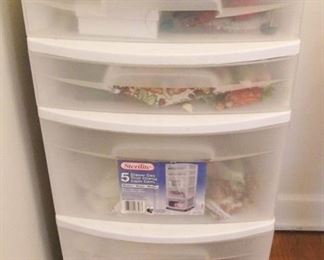 72 - Plastic Storage Bin with Contents 12" x 14.5" x 22"
