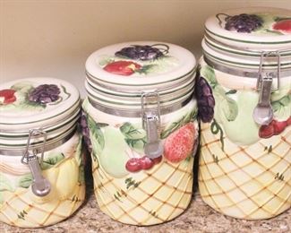 105 - 3 pc. Canister Set 6.5" x 8" x 10"
