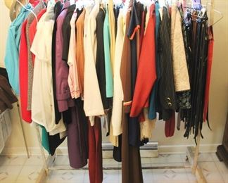 128 - Lot of Clothes and Clothes Hanger
