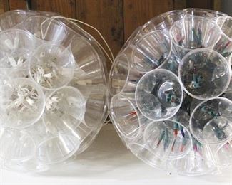 182 - Pair of Homemade Light Fixtures 14" round
