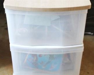 219 - Storage Bin with Contents 14" x 17" x 26.5"
