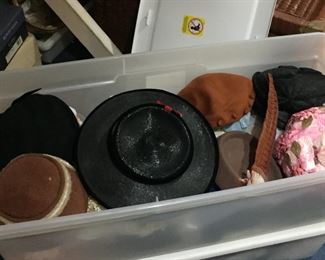 Very large collection of antique hats