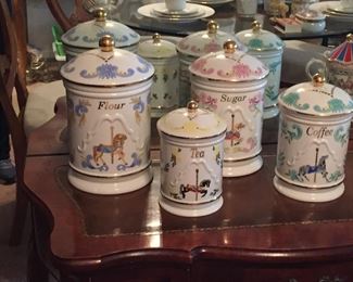Lenox carousel canister set.