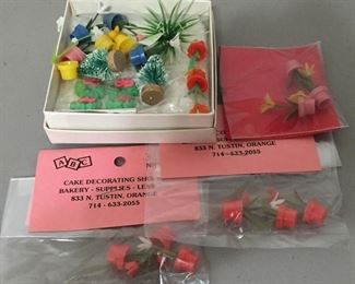 Vintage baking decorations.