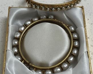 Vintage Miriam Haskell bracelets.