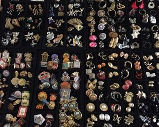Large collection of costume jewelry.