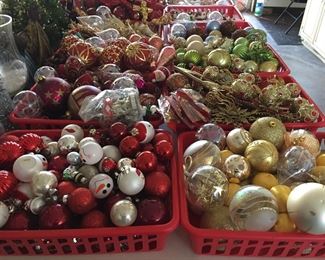 Hundreds of ornaments of every shape and size.