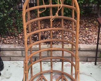 Vintage bamboo hanging chair