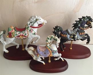 Beautiful Lenox carousel horses.