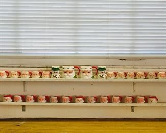 Vintage Santa mugs.