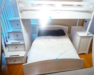 like new bedroom suite with twin bed, full bed, steps and dresser All parts are there.