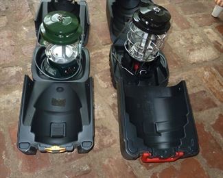 Coleman lanterns in cases
