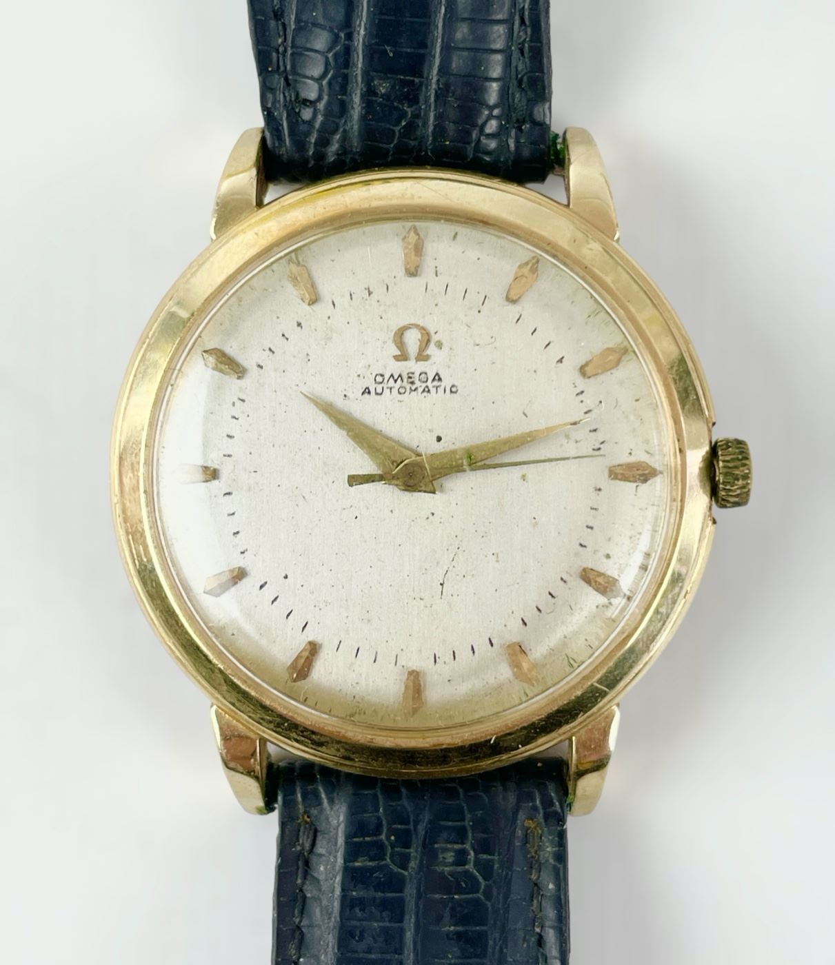Fine 14K Yellow Gold Omega 17 Jewel 354 Automatic Wristwatch
