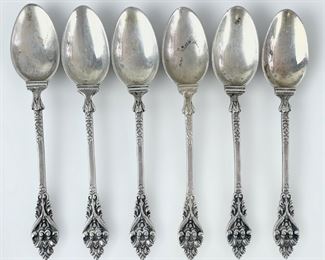 165 Grams Fine 800 Silver A. Tzomakae Annina Spoons Set Of 6
