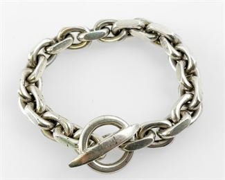 Franz Hingelberg Heavy Sterling Silver 8.25" Bracelet
