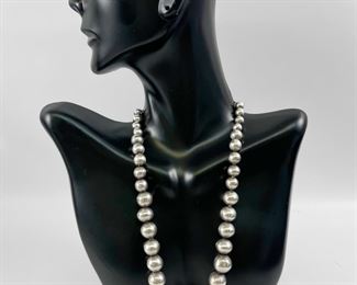 Sterling Silver 15" Ball Necklace
