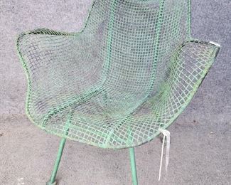 John Woodard Sculptura Wire Mesh Arm chair Mid Century Modern MCM Green Paint
