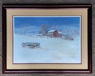 Harry Lamar Richardson Pencil Signed Conservation Edition 19/100 Print Winters Peace at South Mountain

