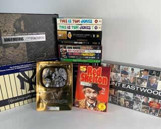 Collection of Movie and TV DVDs, Cassette Tapes and More - Diners Drive Ins and Dives Season 1, Victory At Sea, Elton John Dream Ticket, This is Tom Jones, When it Was A Game Three Movie Series, TV Nostalgia and More
